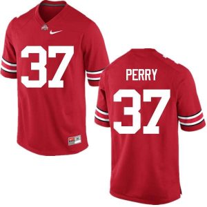 NCAA Ohio State Buckeyes Men's #37 Joshua Perry Red Nike Football College Jersey FVS7445HJ